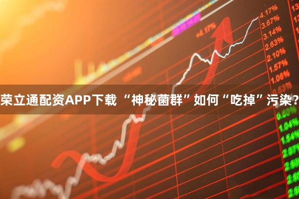 荣立通配资APP下载 “神秘菌群”如何“吃掉”污染？